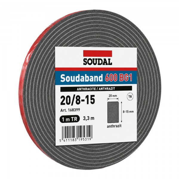 Soudal SOUDABAND 600 BG1 20/8-15 anthrazit 1m TR Rolle a 3,3 m