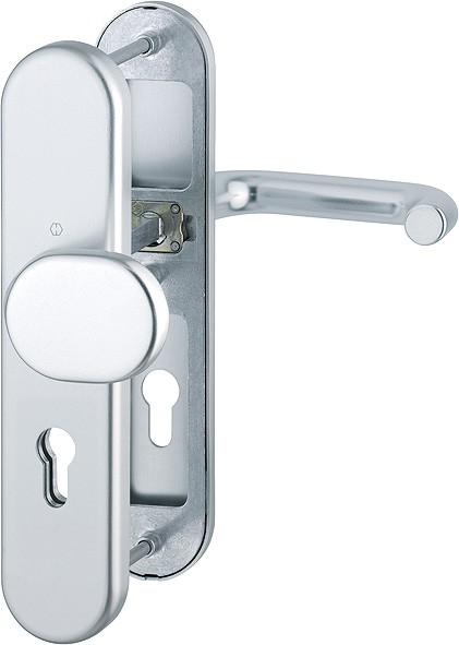 Hoppe Korr. Wechselgarnitur Paris ES1 F1 Aluminium natur 72 mm PZ