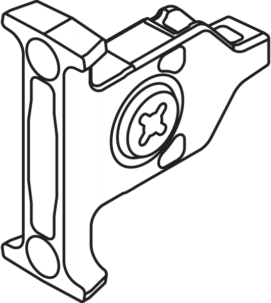 Blum TBX-Frontbefestigung zum Anschrauben Zinkdruckguss