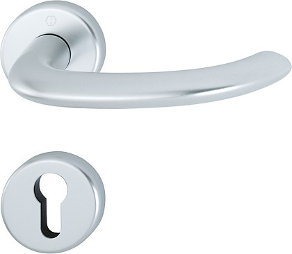 Hoppe Türgriffgarnitur Marseille F1 Aluminium natur 1138/42KV/42KVS PZ