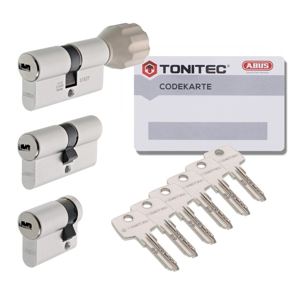 ToniTec® Zylinder TEC440 by ABUS individuell gleichschließend inkl. ToniTec® CodeCard und Stulpschraube