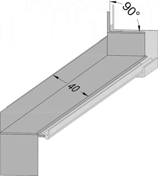 Gutmann Eckstoßverbinder VFG 400 165 mm RAL 9016 weiß Außenecke 90°