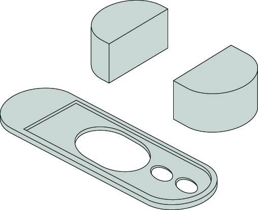 KFV Radienendstück ZEM FZ-KU-BM-01 Zubehör für Genius 3443749