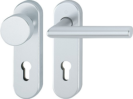 Hoppe FS Wechselgarnitur Amsterdam PZ F1 Aluminium natur FS-58/353KH/1400