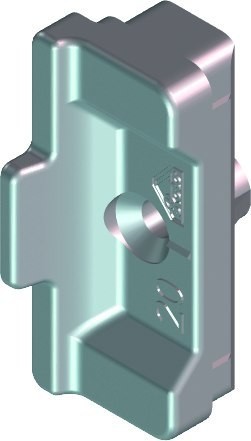 Roto NT Mittelschliesser verdeckt Flügelteil Eurofalz 18 mm, N693A00046