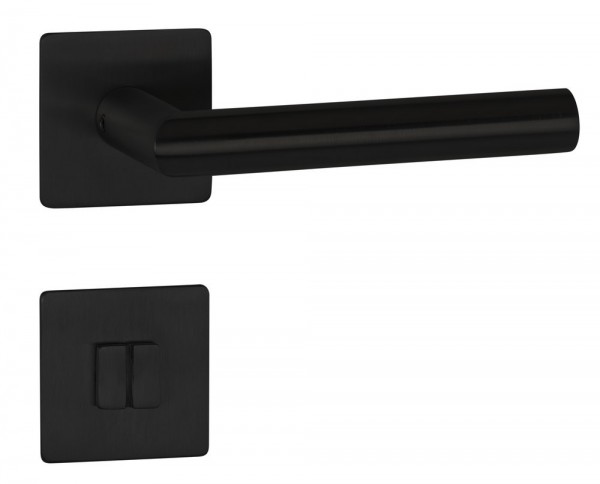 Hermat ZT - Drückergarnitur 1802 BASIC 02 Oberfl. 74 (Classic Black beschichtet)