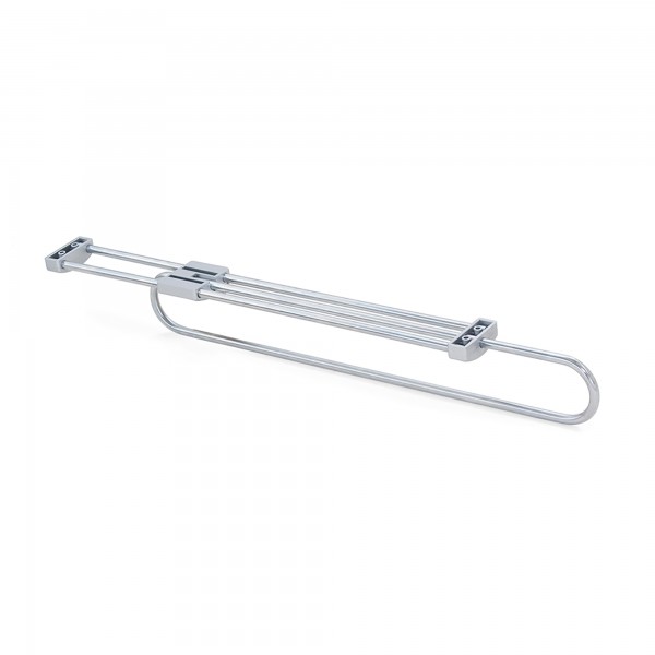 Emuca ausziehbare Kleiderstange für Schränke 400 mm Kunststoff Stahl verchromt