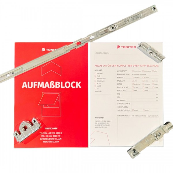 ToniTec Aufmaßblock Fensteraufmaß DIN A5 25 Blatt