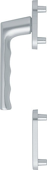 HOPPE Balkontür-Rosetten-Grt. Halbgrt., Außenseite / F1 Aluminium silberfarben