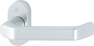 HOPPE Türgriff auf ovaler Rosette Liverpool F1 Aluminium natur