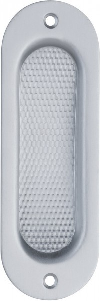 gelbrot Schiebetürmuschel OL ungelocht 120 x 40 mm abgerundet F1 silberfarben