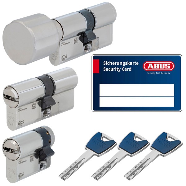 ABUS EC880 modular VS verschiedenschliessend inkl. 3 Schlüssel saphirblau + Sicherheitskarte