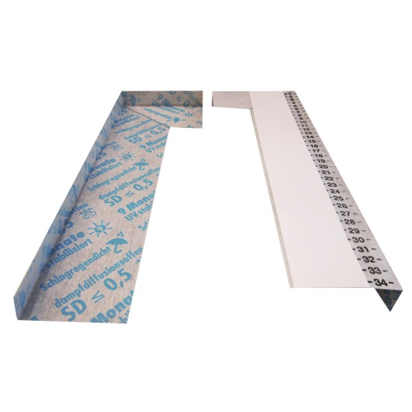 gelbrot Drainage Innenecke mit Selbstklebung Größe: 370 x 120 mm