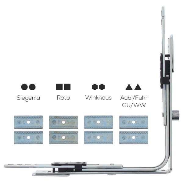 ToniTec UNI-ECK-1 Universal Eckumlenkung Reparatur-Set 150 x 150 mm