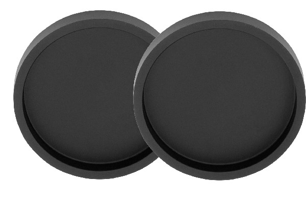 EUROBAT Glastürgriffmuschel EGM 300 D=65mm zum kleben Aluminium schwarz