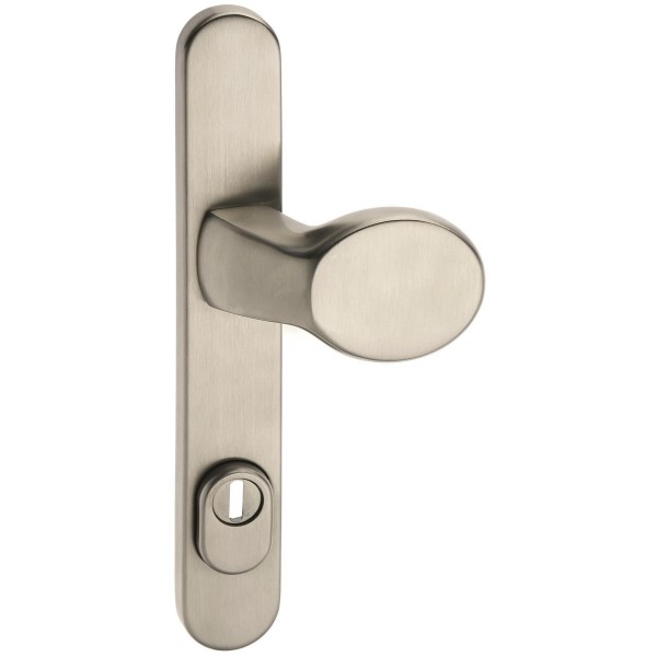 gelbrot Wechselgarnitur Serie EMS Edelstahl 92 mm PZ mit ZA 35 mm Schild