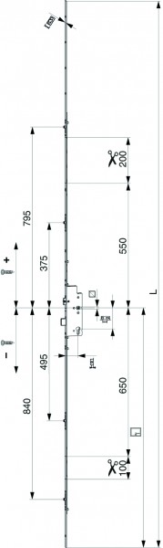 MACO HAUTAU Türschloß Z-TS E92 PZ verl. 4 IS silber Dorn 55 mm VK10 F-2400x20 PT MACO 230264