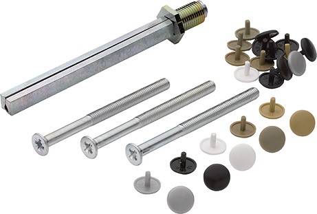 Hoppe Befestigungs Set TS 82 - 87 für Profiltür Garnituren außen Knopf