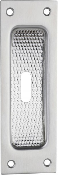 gelbrot Schiebetürmuschel BB gelocht 120 x 40 mm käntig Edelstahl matt