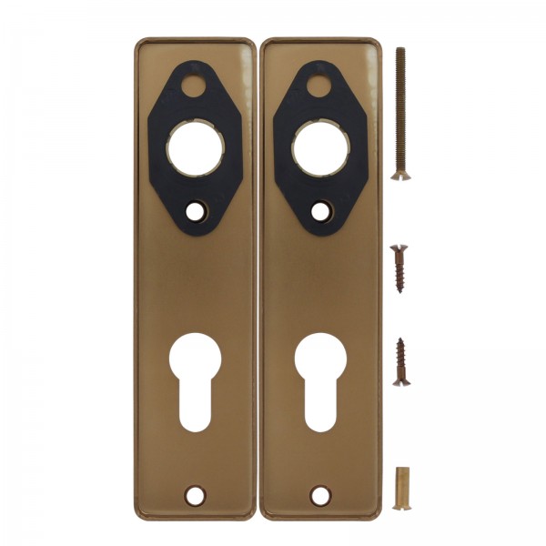 HOPPE Schild 202Kp Aluminium bronzefarben Profilzylinder 72mm 6276232