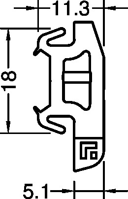 Gutmann Halter H 50 System 2004 für Regenschutzschiene Spree 24