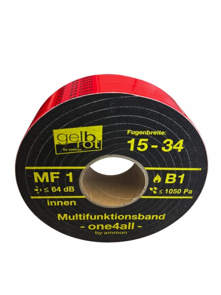 gelbrot Multifunktionsband one4all 65mm bis 1050Pa =15-32mm, 600Pa =15-34mm, MF1 VE=28m Rolle a 4 m