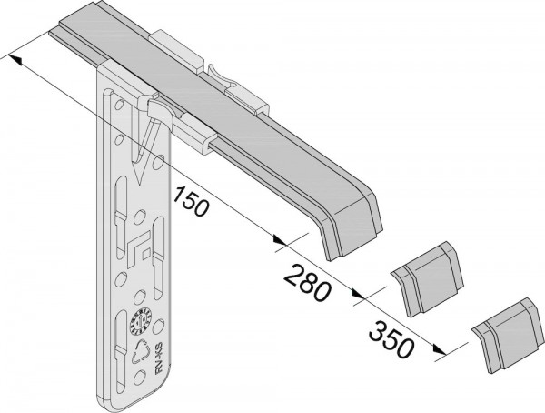 Gutmann Halter RV - KSI für Alu-Fensterbank GS 40 und GS 25 GUTMANN 392514