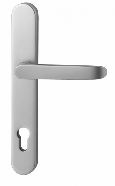 gelbrot Rahmen Rolladengarnitur Lech Edelstahl 92 mm PZ 35 mm Schild