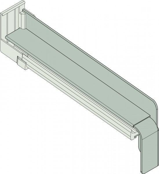 Gutmann Gleitabschluss BF 4004-Z 260 mm rechts Alu RAL 7016 matt mit Dehnungsausgleich