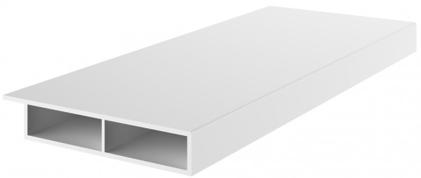 EXTE Deckleiste 20 x 15 mm PVC weiß 651520 Hohlkammerleiste ohne SK, mit Nase 5 mm