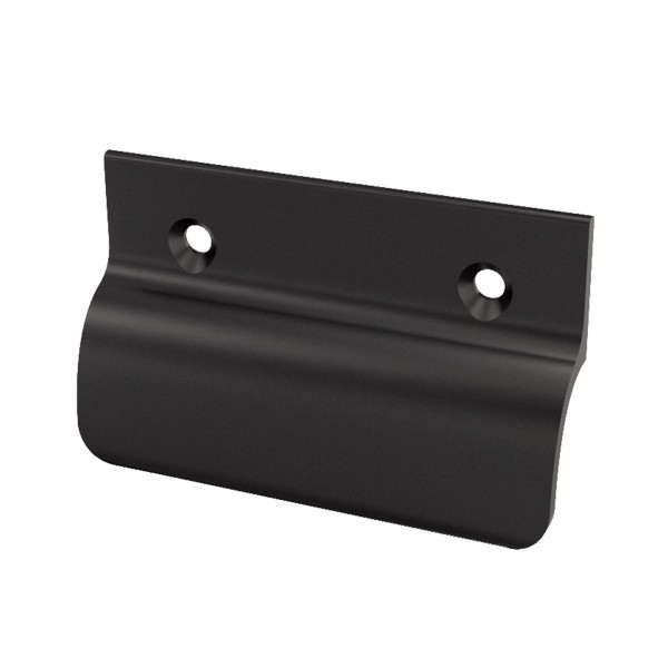 BLACK BEAUTY ToniTec Glasfalzgriff Balkontürgriff Ziehgriff ohne Steg Modell: Zofia Schwarz