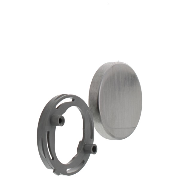 ToniTec Blindrosettenpaar aus Edelstahl in rund mit Smart-Clip Unterkonstruktion Blindrosette