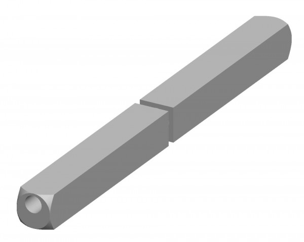 Hermat Drückervierkantstift geteilt 4017.P/9.59/81/MM-VZ Lg 9 x 141 mm