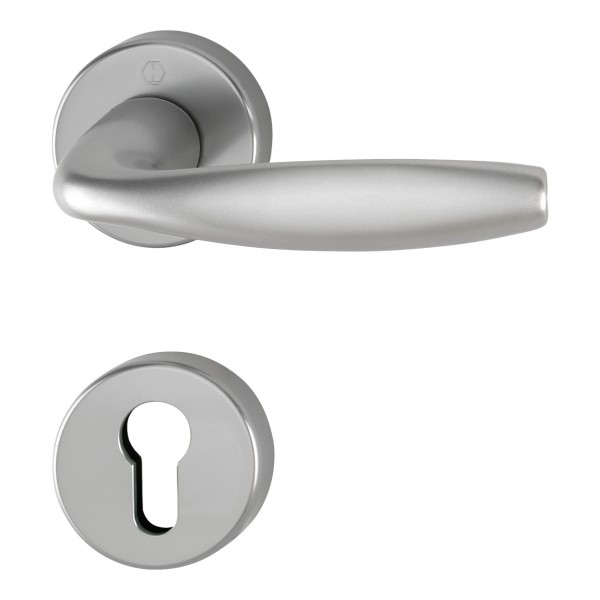 Hoppe ZT Drückergarnitur New York F9 Aluminium stahl 1810/42KV/42KVS PZ 72