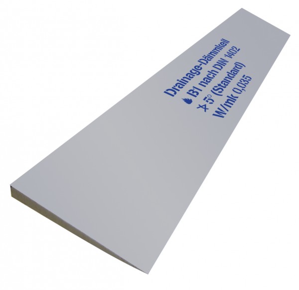 gelbrot Drainage Dämmkeil Größe: 1.000 x 370 x 5/31 mm