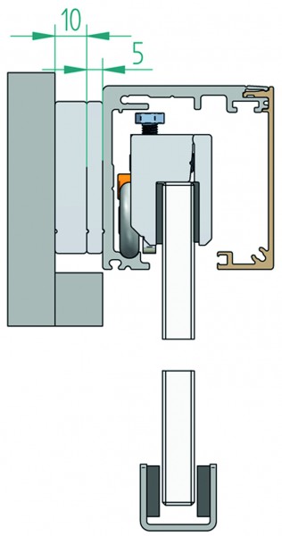 Hermat San Remo Wand / Deckenabstandsprofil 9170 10 mm Länge 2400 mm F9