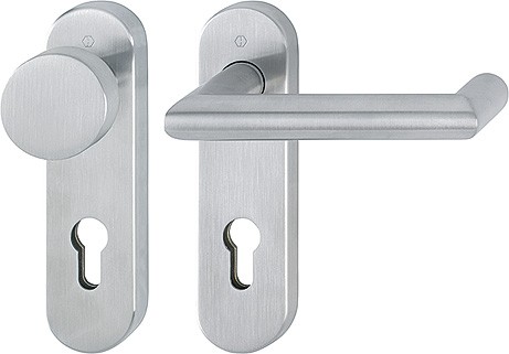 Hoppe FS Wechselgarnitur Rotterdam PZ F69 Edelstahl matt 72 FS-E58/353KH/1401