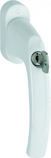 HOPPE Fenstergriff TBT abschließbar F9016 verkehrsweiß / N10A, weiß / 5 mm / 7 mm