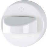 HOPPE Drehgriff Olive auf Rosette für Türspaltsicherung F9016 weiß Vierkant 8x40mm