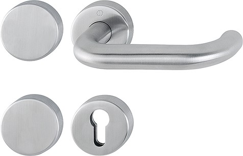 Hoppe FS Standflügelhalbgrt Paris F69 Edelstahl matt FS-E138/42H/42HS