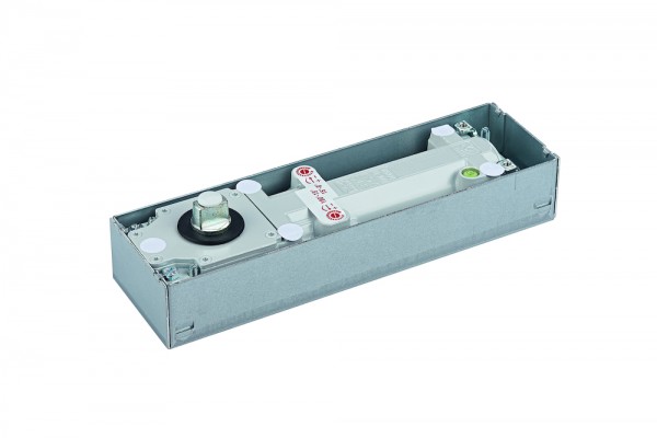 dormakaba Bodentürschließer BTS 75 V, mit Steckachse, mit Zementkasten, mit Öffnungsdämpfer und Feststellung 90 Grad