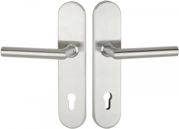 Hermat HT Schutz Drückergarnitur BASIC 02 OF 60 Edelstahl matt PZW 92 mm ES1