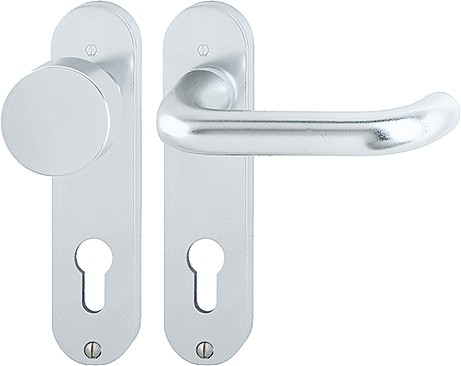 Hoppe Wechselgarnitur Paris F1 Aluminium natur 58/300K/138L 72 mm PZ