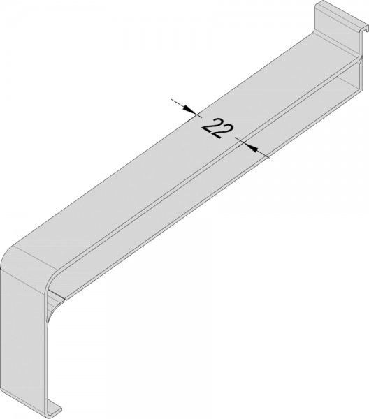 Gutmann Gleitabschluß - Kunststoff KF 400 260 mm links grau