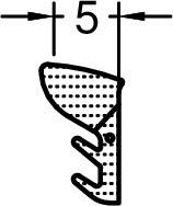 Gutmann Verglasungsdichtung HA 3069 m. Faden schwarz VE 100 Meter System Mira