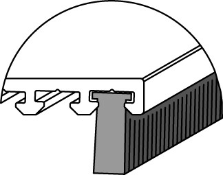 Roto Bürstendichtung PB48 Fin-Seal 17 mm grau