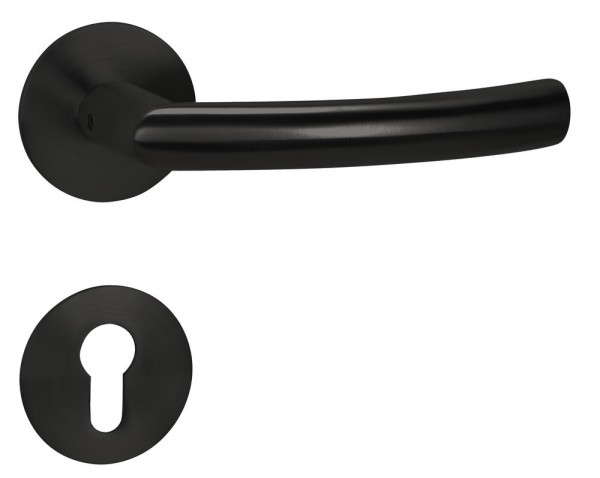 Hermat ZT-Drückergarnitur 1807 BASIC 07 Oberfl. 74 Classic Black, ähnl. RAL 9005