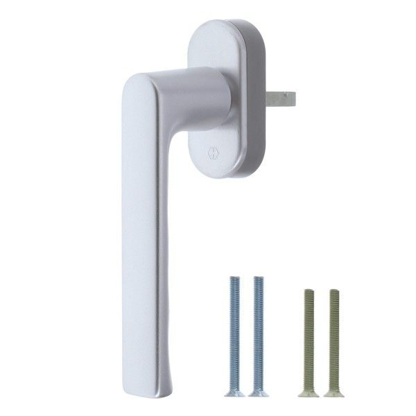 HOPPE Fenstergriff Hamburg 0700/UD9020 SecuForte® und VarioFit® Vierkant 7/32-42 inkl. Befestigungsmaterial