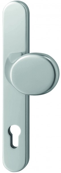 gelbrot Wechselgarnitur Serie EMS Edelstahl 92 mm PZ 35 mm Schild