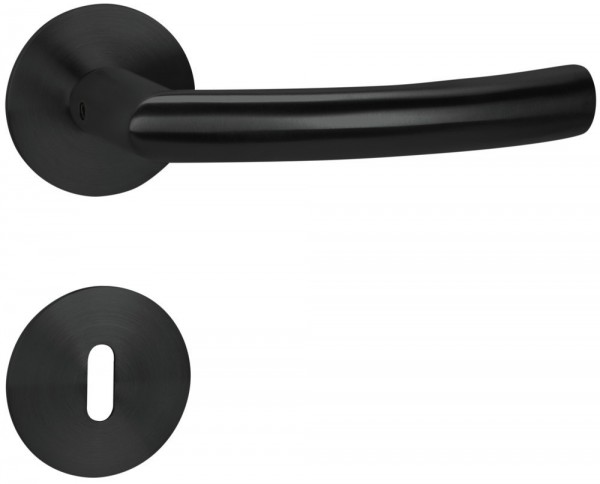Hermat ZT-Drückergarnitur 1807 BASIC 07 Oberfl. 74 Classic Black, ähnl. RAL 9005